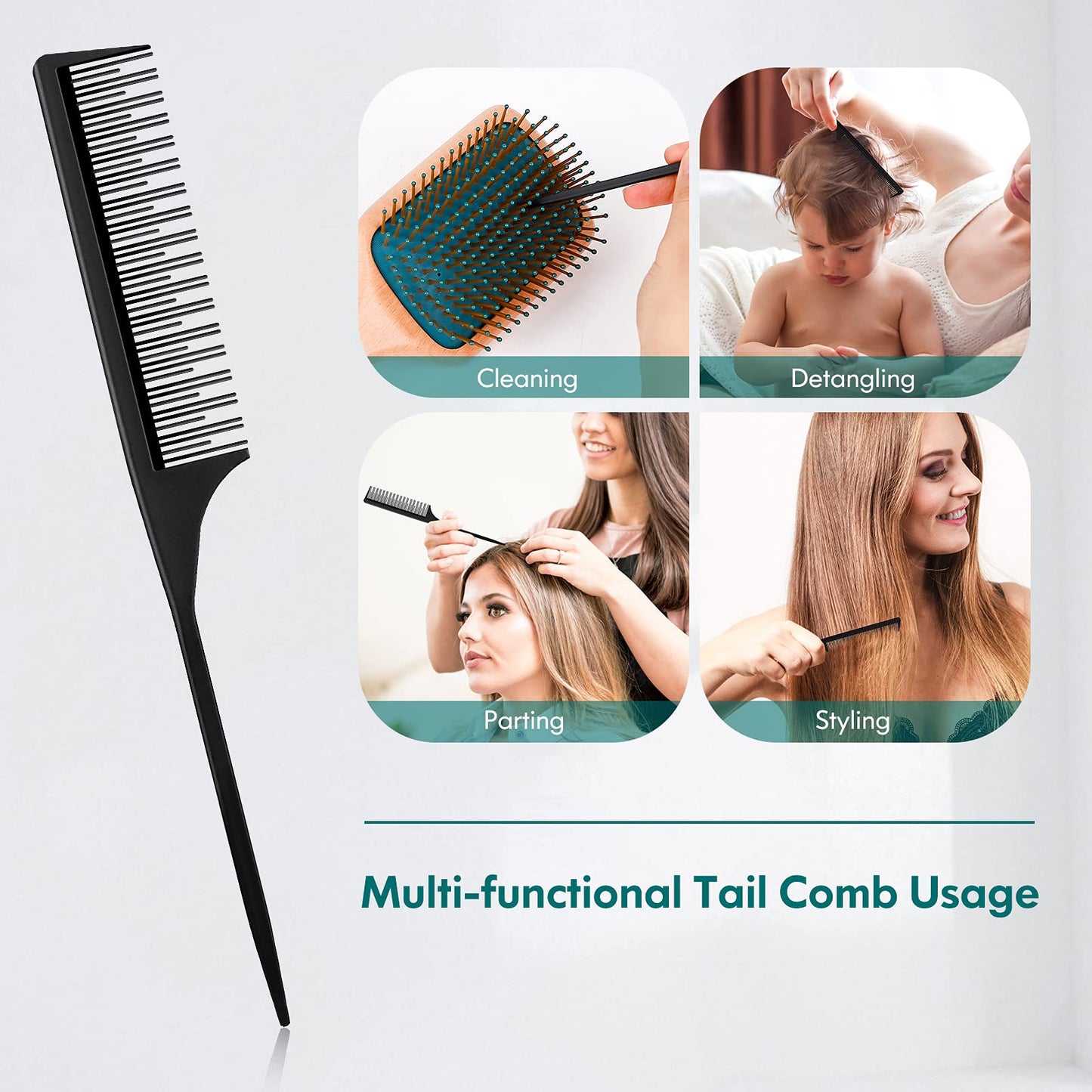 Hair Brush Natural Wooden Hair Brushes for Women Men and Kids, Eco Friendly Paddle Hairbrush for Curly Think Thin Fine Stright Long Hair Make Hair Health and Massage Scalp