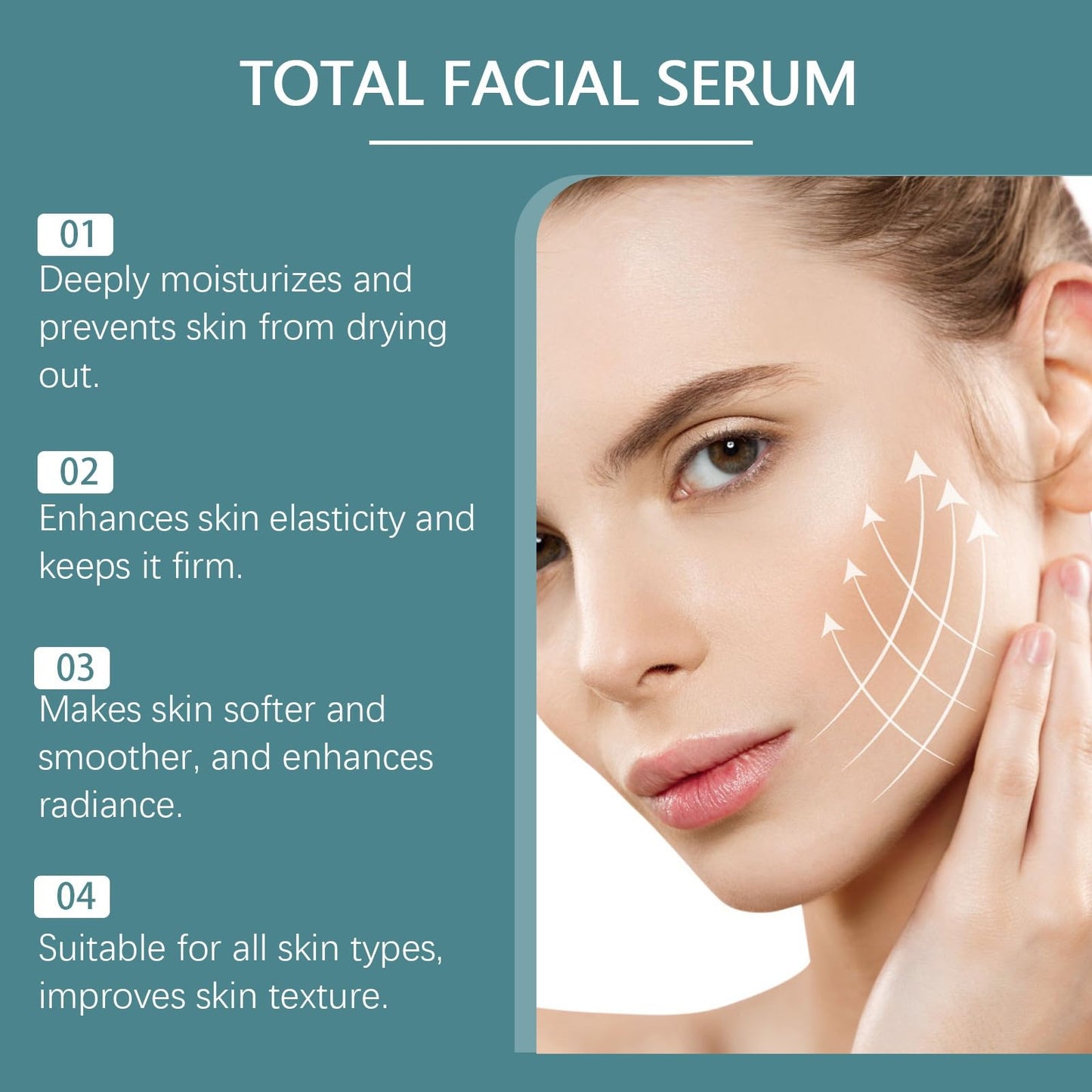 QinZiEn Total Package Serums,Hyaluronic Acid Serum,Hydrating Serum,Face Moisturisers,Collagen Ser-um for Face,Hyaluronic Acid Moisturiser,Anti Wrinkle Ser-um,Anti Aging Se-rum,Moist-uriser for Dry Skin Fac-e