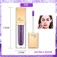 SONGQEE Glitter Liquid Eyeshadow, Metallic Matte Shimmer Sparkly Eye Shadows Glitter Eyeliner Liquid, Long Lasting Waterproof Quick Drying Eye Make up Kits(Purple)