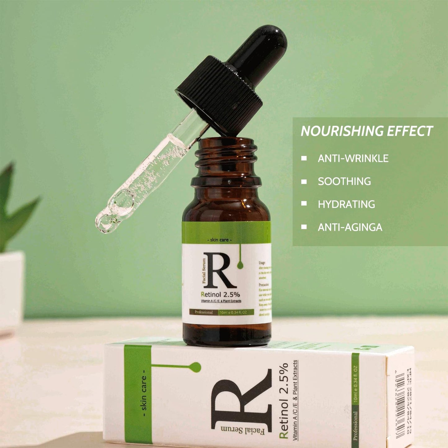 Trendyfave Retinol Serum for Face 2.5% Retinol Intense Serum, Reduce Wrinkle, Fine Line & Dark Circle, Face Serum with Retionl, Hyaluronic Acid, Vitamin C & E, Anti-aging Moisturiser