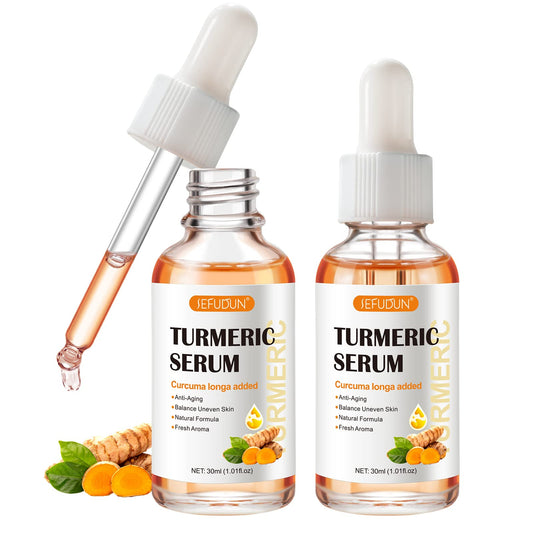 Vinimay Turmeric Dark Spot Corrector Serum, Turmeric Serum for Dark Spots, Acne, Turmeric Repair Face Serum, Skin Care Moisturizing Repair Serum, Suitable for All Skin Types(2 * 30ML)
