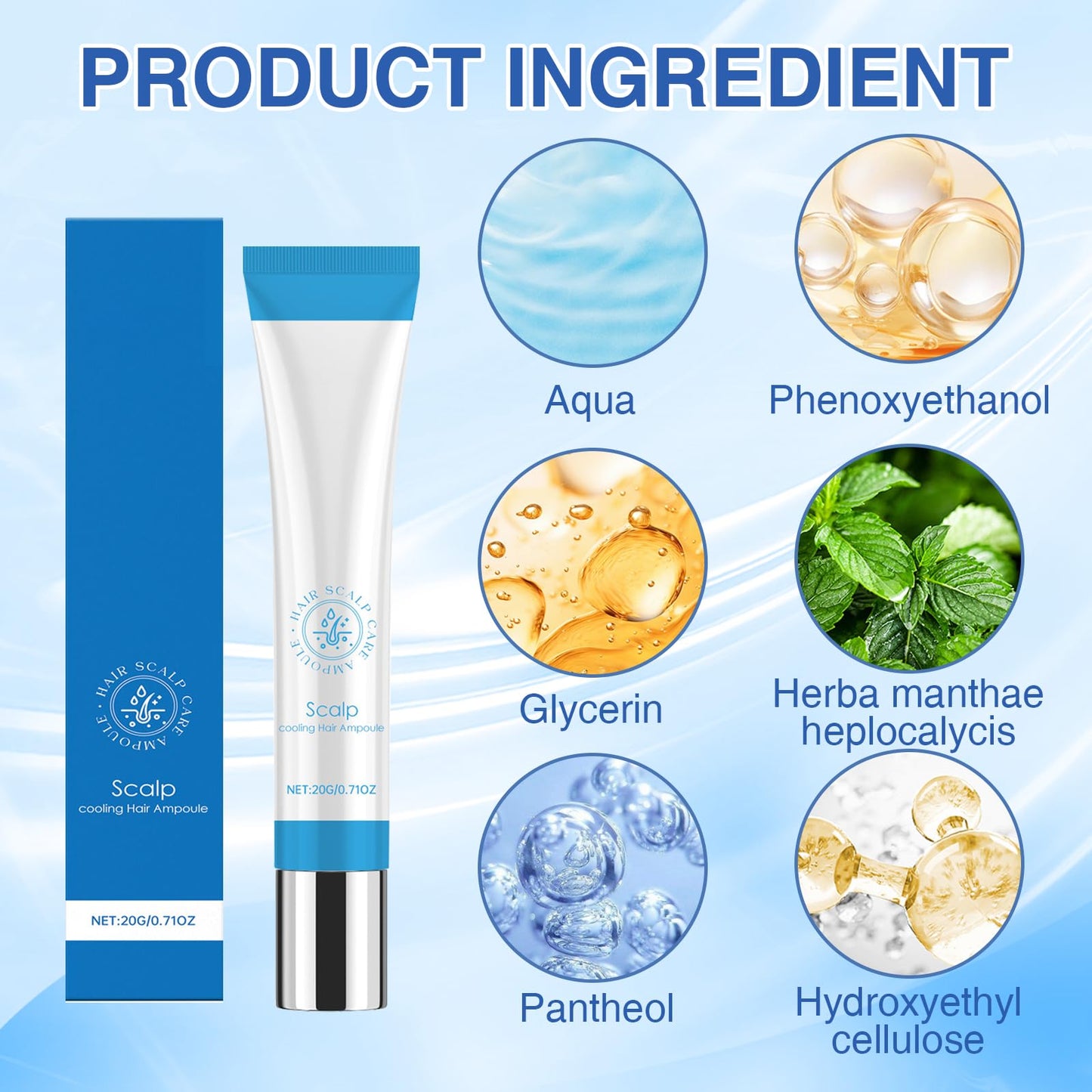 Benaewa 2 Pcs Hair Growth Serum, Scalp Refreshing Growth Serum, Care Ampoule for Hair Strengthen, Improve Scalp Health