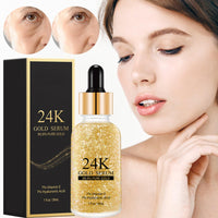 AuraBeen 24K Gold Face Serum with Vitamin E and Hyaluronic Acid - Deep Moisturizing, Pure Gold Serum Targeting Signs of Aging, Suitable for a Wide Range of Skin Types - 30ml