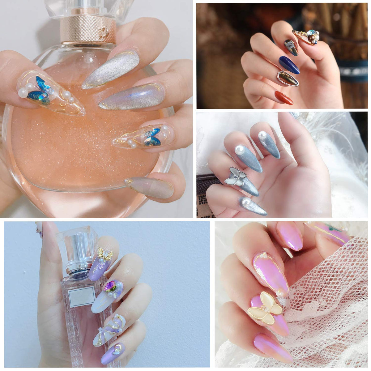 FEBSNOW 1000pcs French Coffin Ballerina Nail Tips Acrylic Nails Artificial Half False Flake Nail Tips 10 sizes with Clear Plastic Cases for Nail Salon Nail Shop DIY Nail Art (Clear+Natural)