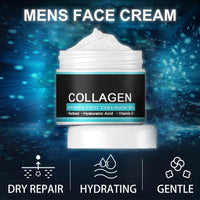 MrCuvaryas Anti Aging Mens Face Cream, Mens Moisturiser Face Cream With Retionl, Hyaluronic Acid Moisturiser For Men, Anti Wrinkle Mens Face Moisturiser, Hydrated, Reduce Fine Lines, Non-Greasy
