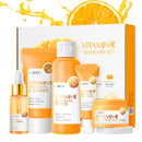 Vitamin C Skincare Set- Gifts For Teenage Girls & Women Vegan Beauty Gifs,Gift For Her,Birthday Gift Includes Face Serum, Eye Cream-Cleanser Toner Moisturiser Set For Anti-Aging-Improve Acne marks