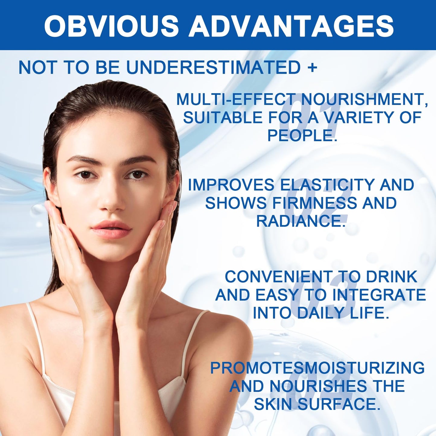 Guegine Hyaluronic Acid Powder for Face, Hyaluronic Acid Powder Organic, Low Molecular Weight, Water-Soluble Moisturizing Ingredients, Deep Hydration, Moisturizing the Skin