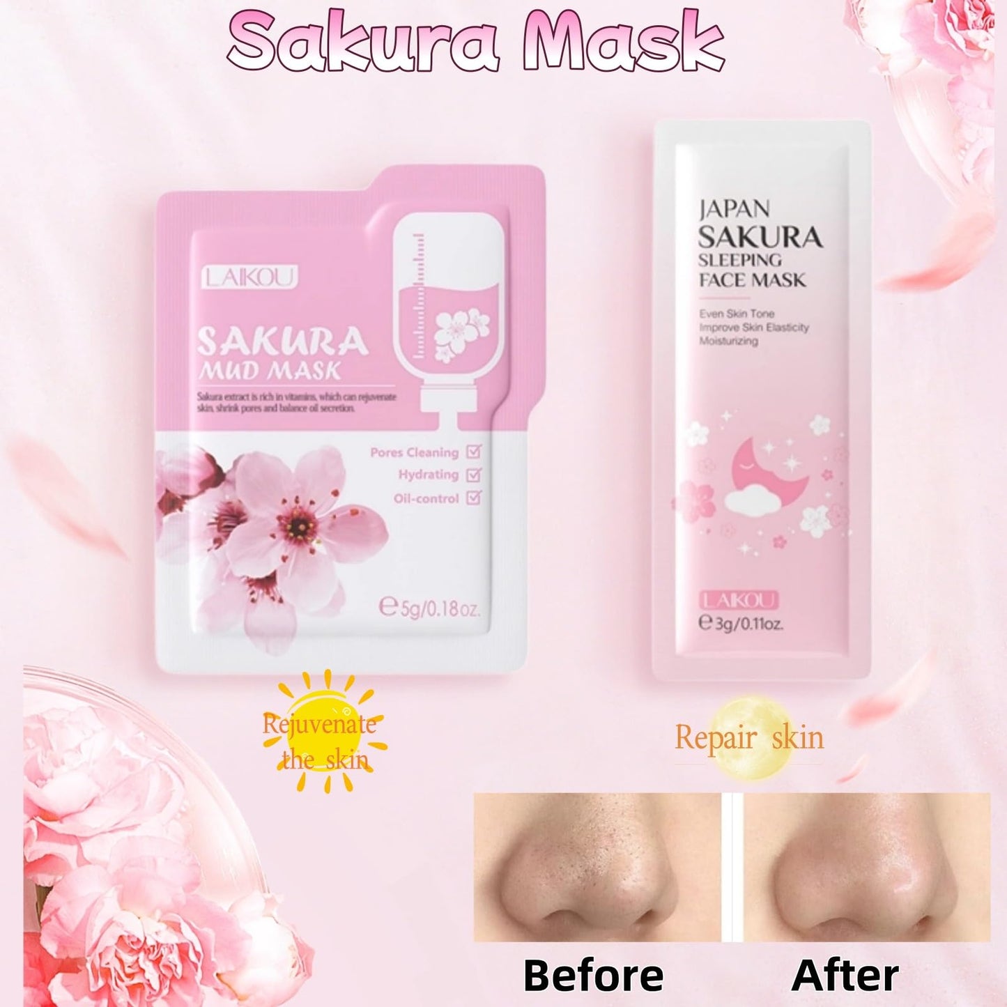 GUOUURR Skincare Set for Teenage Girls Gifts Kits, Skin Care Sets & Kits - Essence Cream,Serum,Eye Serum,Lip Mask,Hand Cream,4 Pcs Face Masks,4 Pcs Mud Masks with Gift Box