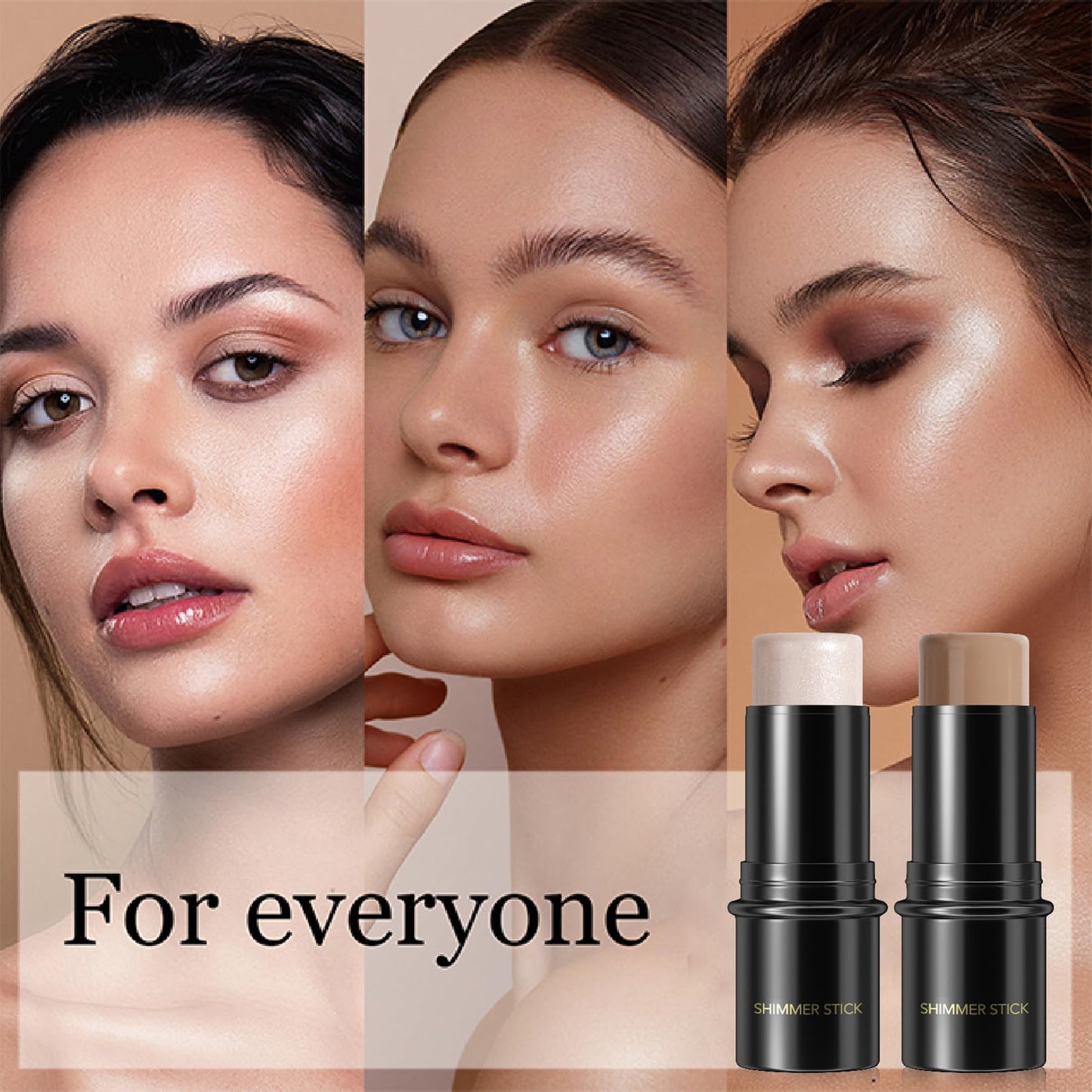YUYUE-YY Highlighter Makeup Contour Stick, Highlighter Contour Bronzer Wand, Face Brightens Contour Stick for Long-Lasting & Waterproof. Face Make-up & Body Contour Highlight Makeup Illuminator (1#+9#)