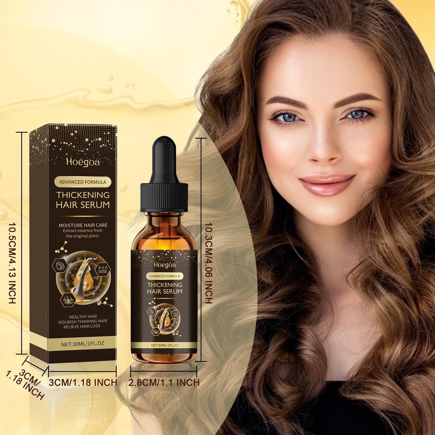 Ledeak Hair Growth Serum, 30ml Wild Growth Hair Oil, Veganic Natural Hair Growth Oil, Hair Loss Treatment for Women, Prevents Hair Loss, Hair Regrowth, Organic Hair Growth Products for Women and Men
