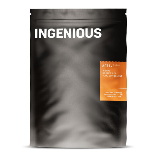 InGenious INGENIOUS Marine Collagen Active 30 Day Supply Aids Muscle Repair & Increased Endurance Hydrolysed Collagen Peptides Hyaluronic Acid Collagen Supplement Performance Enhancing Supplement