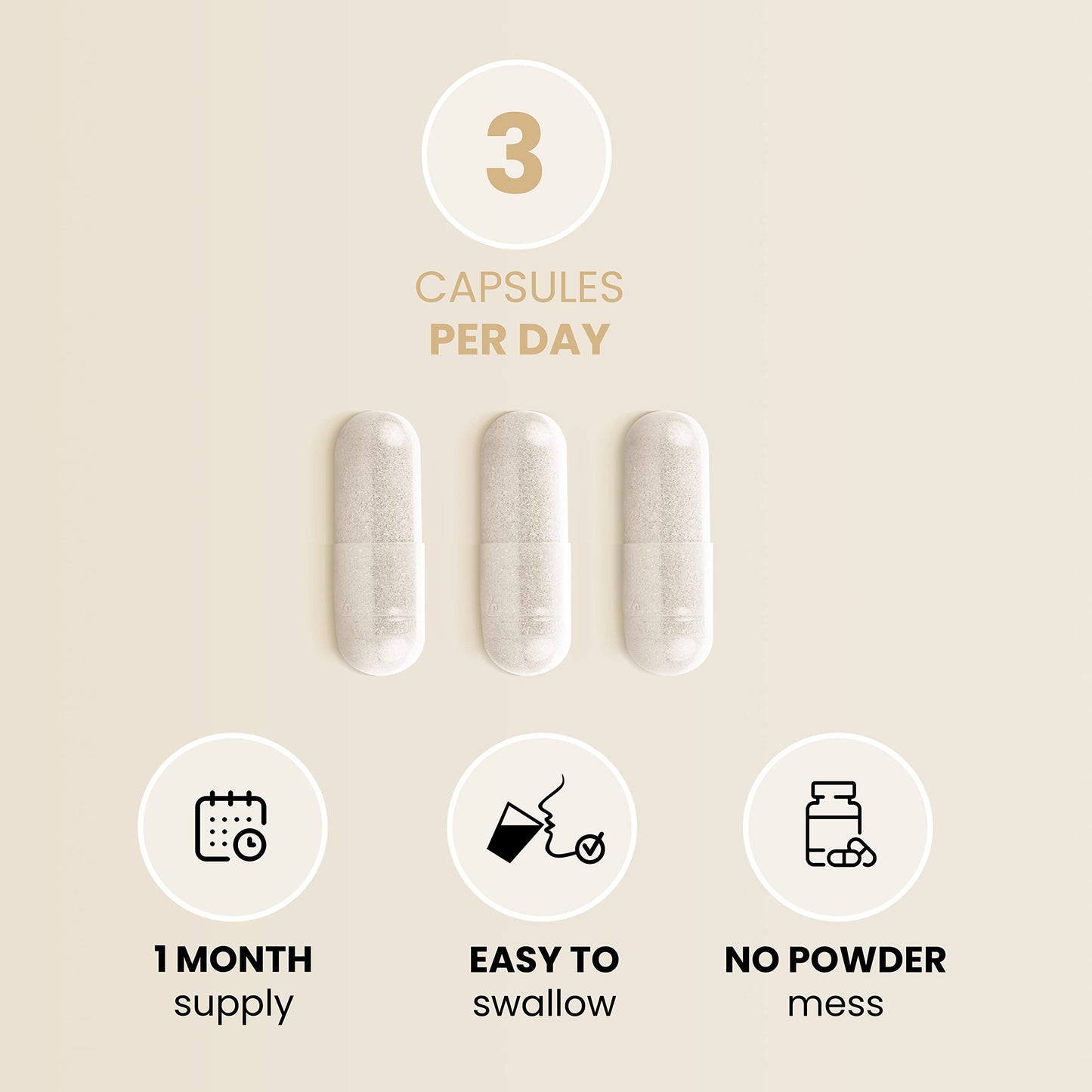 Advanced Collagen Complex | 1593mg Vitamin Boosted Complex for Glowing Hair, Skin & Nails | 90 High Strength Capsules | Premium Bovine Supplements for Women & Men, Made in The UK