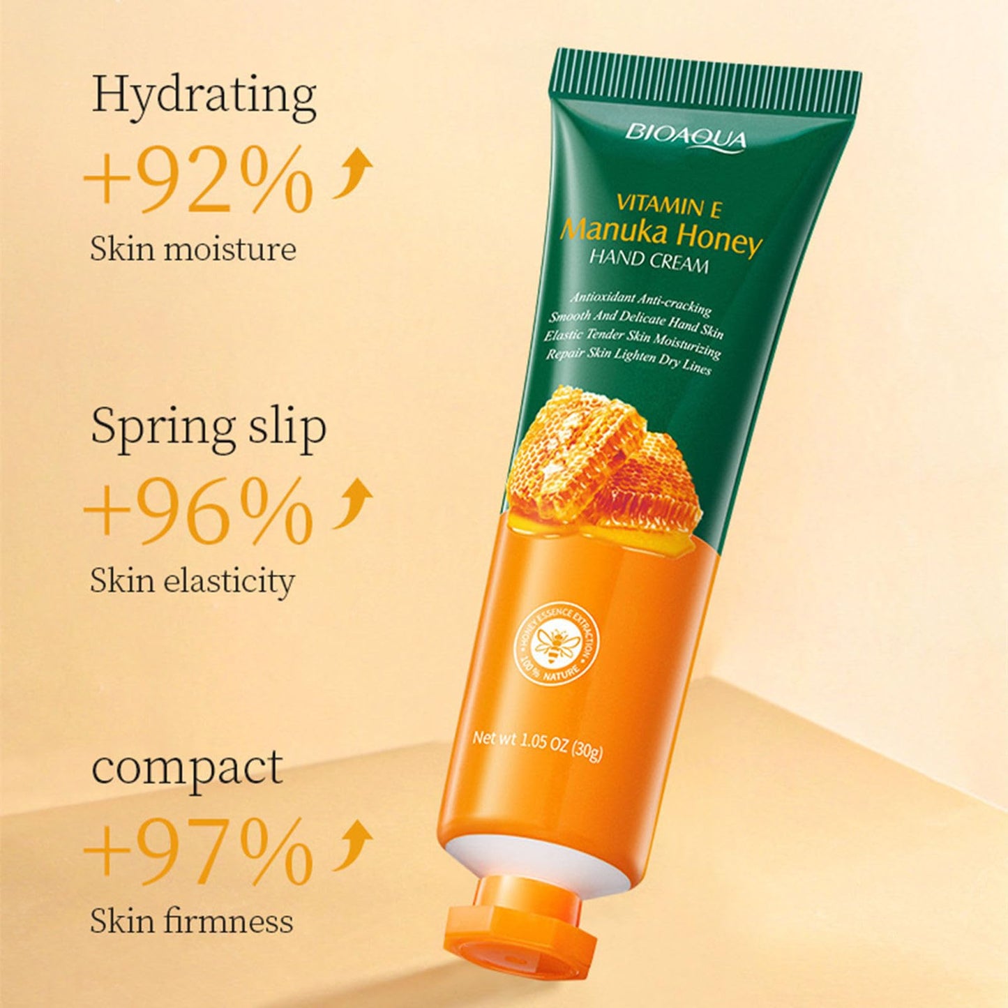 2 Pcs Vitamin E Manuka Honey Hand Cream Bright Moisturising Anti-Cracking Repair Glowing Anti-Aging Nourishing Hand Cream Skincare