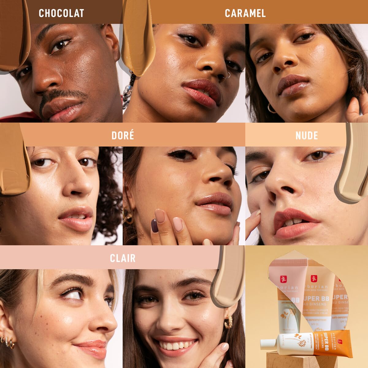 Erborian - Super BB Cream with Ginseng - Full coverage BB cream for acne prone skin - Erborian Korean Skincare - Clair 15 ml