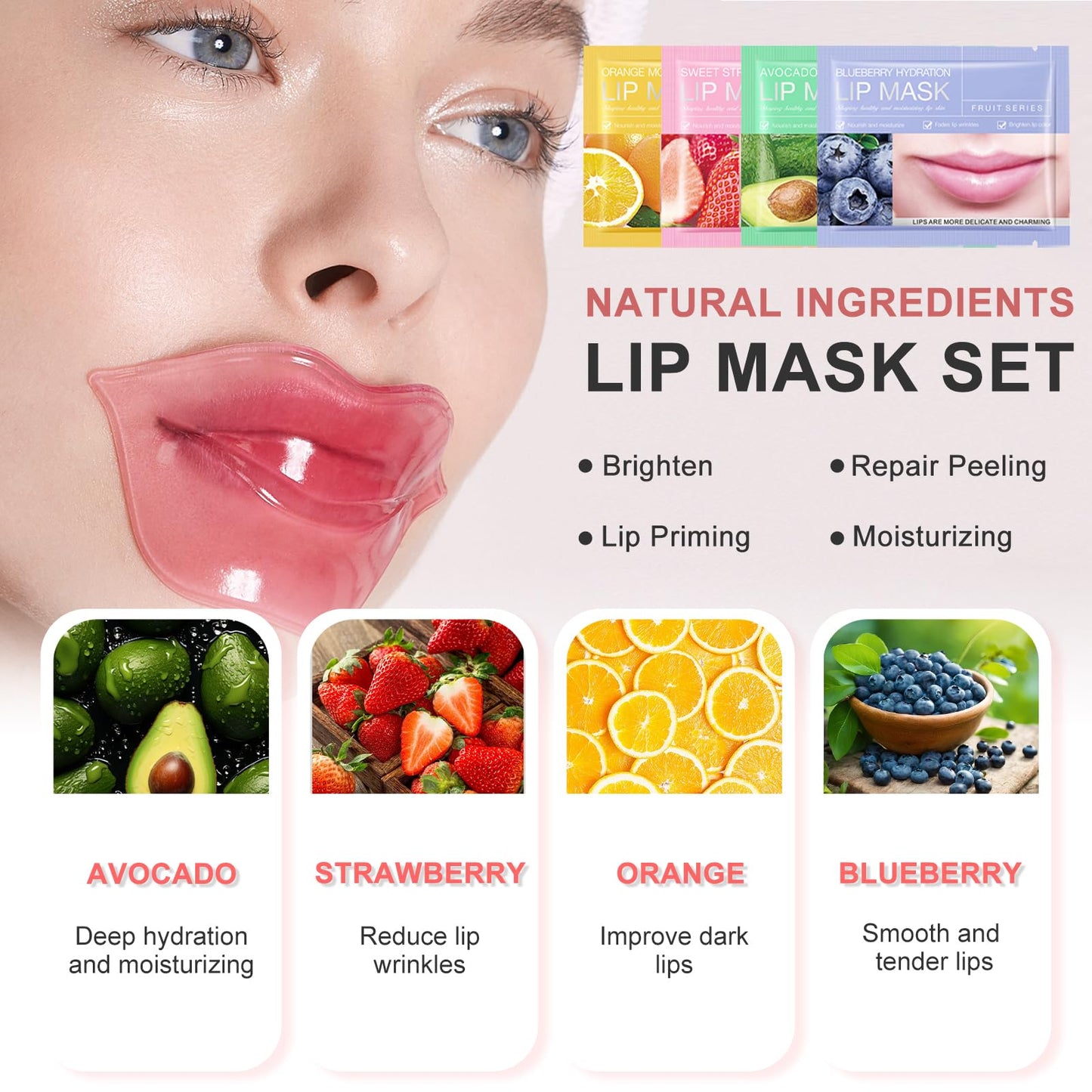 Shefave 28-Piece Face Masks Skincare Set – Hydrating Facial Sheet Mask, Lip & Eye Mask, Preppy Stuff Face Mask Set For Glowing Skin – Girls Party Bag Fillers, Pamper Gifts For Women