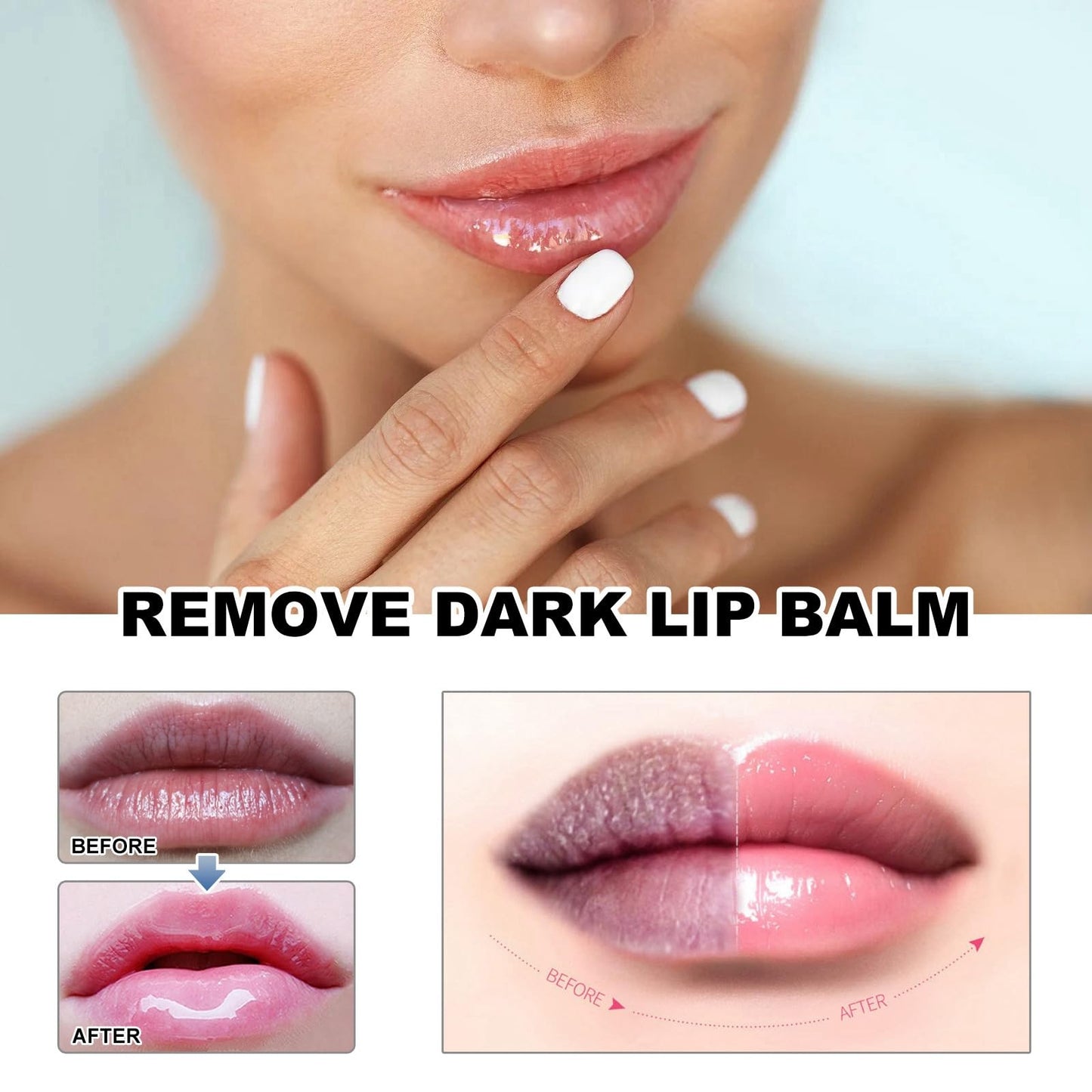 Ruojiar 2PCS Ginger Lip Lightening for Dark Lips,Lip Balm Lips Pink Bleaching Cream Balm,Fast Moisturizing Lightening Lip Balm,Lip Salve for Chapped Lips,Lip Moisturizer,Daily Lip Balm,Brightening Cream Blam