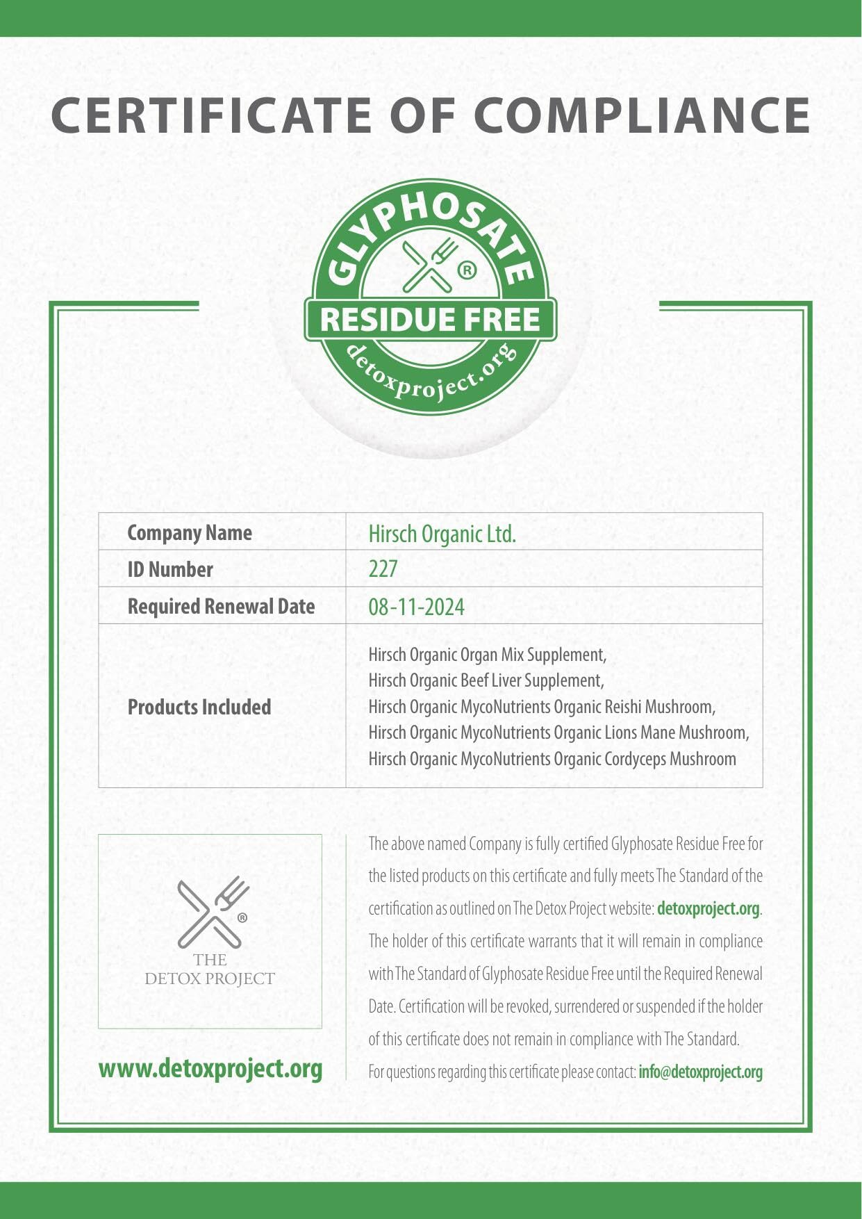 Hirsch Organic Grass Fed Beef Liver Supplement - 100% Certified Organic British Ingredients - Raw Freeze Dried - No Additives - 180 Capsules