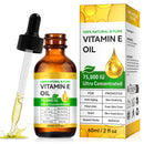 100% Pure Vitamin E Oil for Skin, Hair & Face, Body Bath Oils Moisturizing Dry Skin, Easy to Absorb, Non-GMO & Vegan, 2Fl Oz