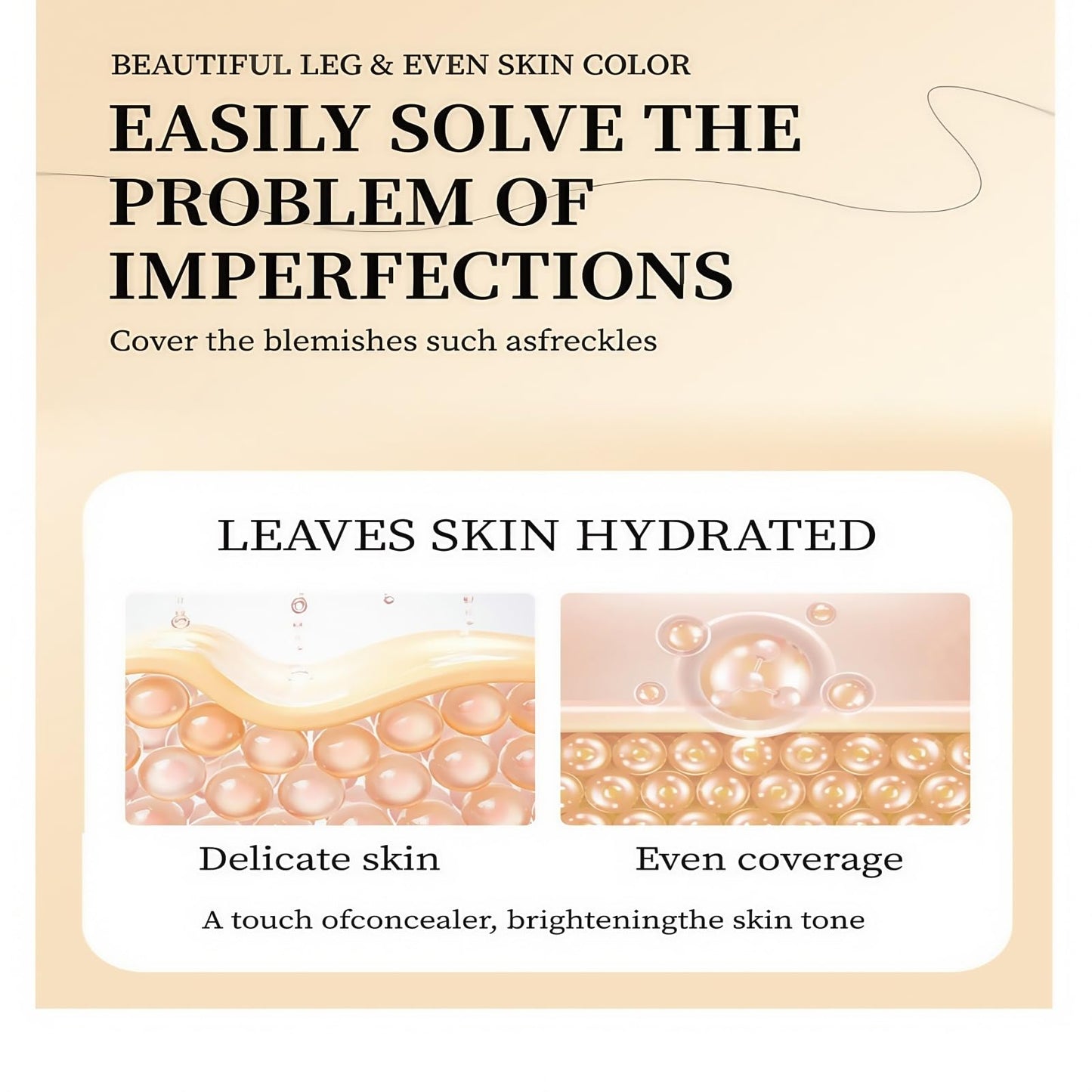 QinZiEn Leg Makeup Waterproof No Transfer,Leg Makeup to Cover Veins,Leg and Body Coverage Perfecter,Light Body Concealer,Easy to Use Foundation Full Coverage,Long Last Bo-dy Make-up,Effective Tato Coverup(02)