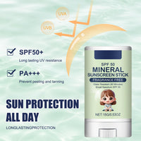 2 PCS Sun Stick SPF 50 Face Waterproof Sunblock Stick Roll on Sunscreen for Kids Against UVA & UVB All Day Long-Lasting Protection Travel Sunscreen for All Skin Types 15g