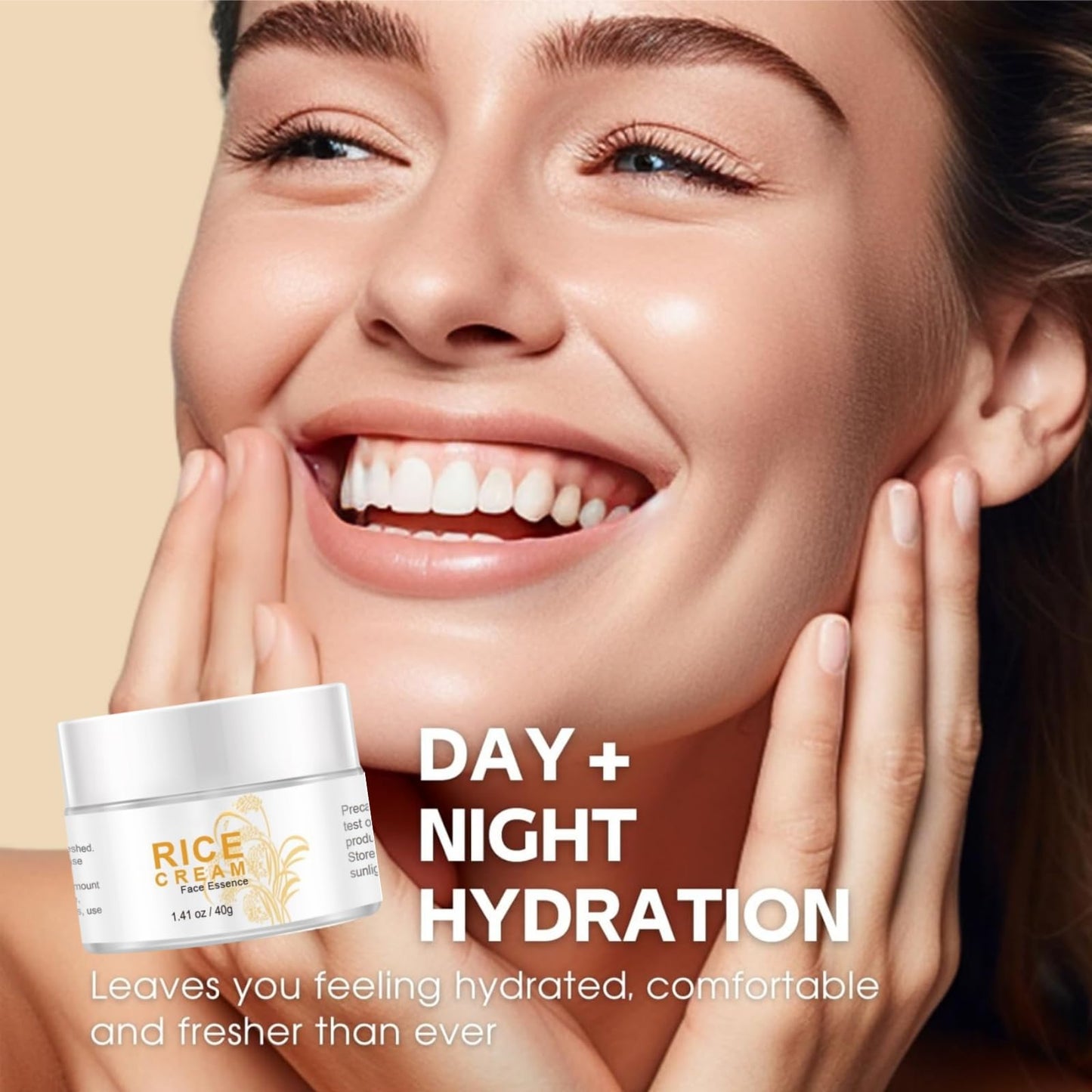 Yoowan Rice Cream For Face,Korean Face Cream With Rice Extract,Korean Moisturiser Fa-Ce,Rice Toner Ko-Rean,Anti-Aging&Glass Skin,Nourish&Smooth Skin,Hydrating Brightening Moisturiser For Even Skin Tone