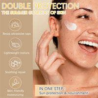 OKAQEE Beef Tallow Sunscreen Spf 50+, Face Sun Cream 100% Grass Fed Tallow, Tallow Balm Instant Sun Protection, Spf 50 Face Moisturiser, Sweat & Water Resistant - Unscented & Invisible