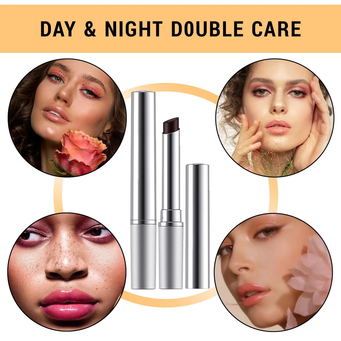 DOOCECIY Black Honey Lipstick, Hydrating Moisturizing Tinted Lip Balm For Dry Lips