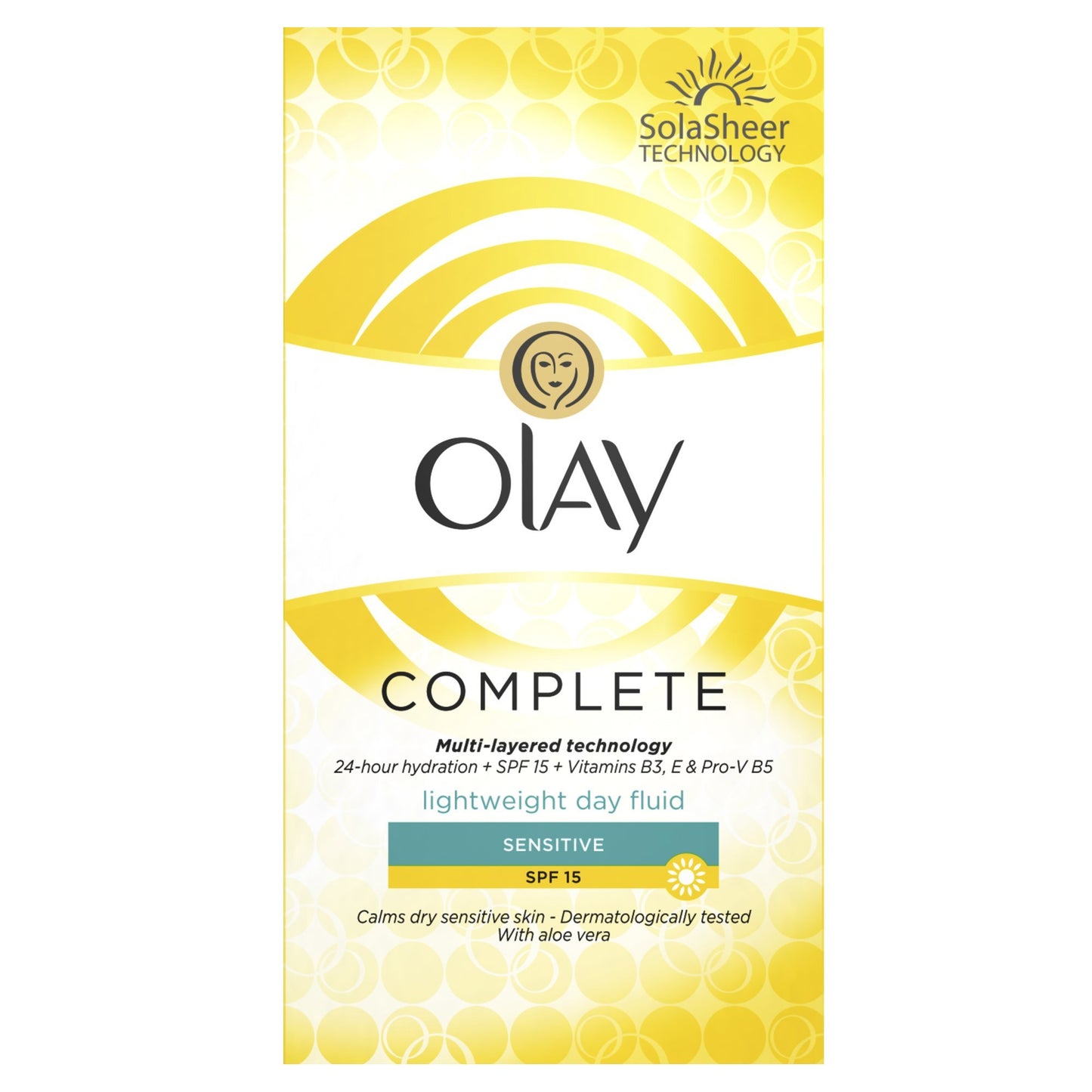 Olay Complete Lightweight Three in One SPF15 Sensitive Moisturiser Day Fluid, 100 ml