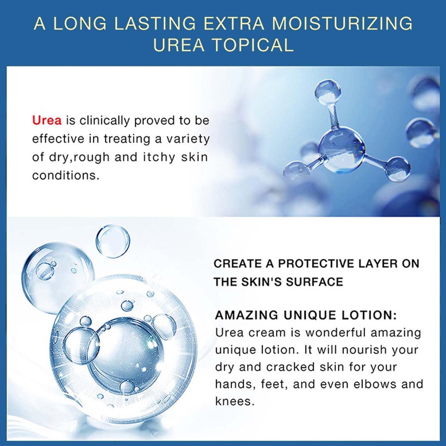 NLFOX Urea Foot Cream - Urea Cream for Cracked Heels and Dry Skin - Urea Cream 40% for Feet - Deep Moisturizing Foot Cream Treatment Maximum Strength Urea cream for Callused Rough Skin