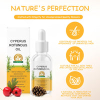 Kighdel 2 PCS Cyperus Rotundus Oil,Natural Ingredients Cyperus Oil,Cyprus Rotundus Oil,Multi-purpose Body Hair Reduction Oil,Gentle & Effective,Moisturizing & Soothing,for All Skin Types(30ml)