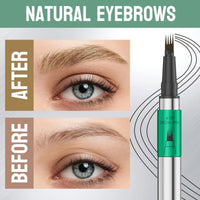 Microblading Eyebrow Pen - 4 Tip Waterproof Eye Brow Pencil - Upgraded Magic Eyebrow Pencil - Eye-brow Contouring Pen Rapid Eyebrow Makeup for Beginners