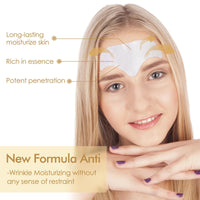 AUSLKA 24PCS Forehead Wrinkle Patches - Forehead Wrinkles treatment - Anti Wrinkle Patches,Facial Patches - Face Tape for Wrinkles - Smoothing, Moisturizing forehead & between eyes