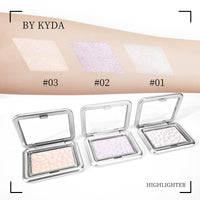 KYDA Highlighter Makeup Palette, Shimmer Highlighter Powder Makeup Palette, Diamond Shine pearl powder with Brush for Body Face -03