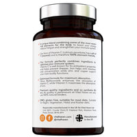 Vital Haven Complex Action Formula: Non-Acid Vitamin C + Iron + Zinc + Copper + Calcium with Citrus Bioflavanoids and Elderberry for Maximum Absorption - Vegan - Premium Ingredients - Made in The UK