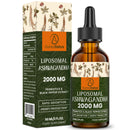AureaSalus Liposomal Ashwagandha Drops 2000mg, Pure Natural Ashwagandha Extract, Enrich Probiotics & Black Pepper Extract, Stress Relieve Supplements, Increase Energy, 60ML (Pack of 1)