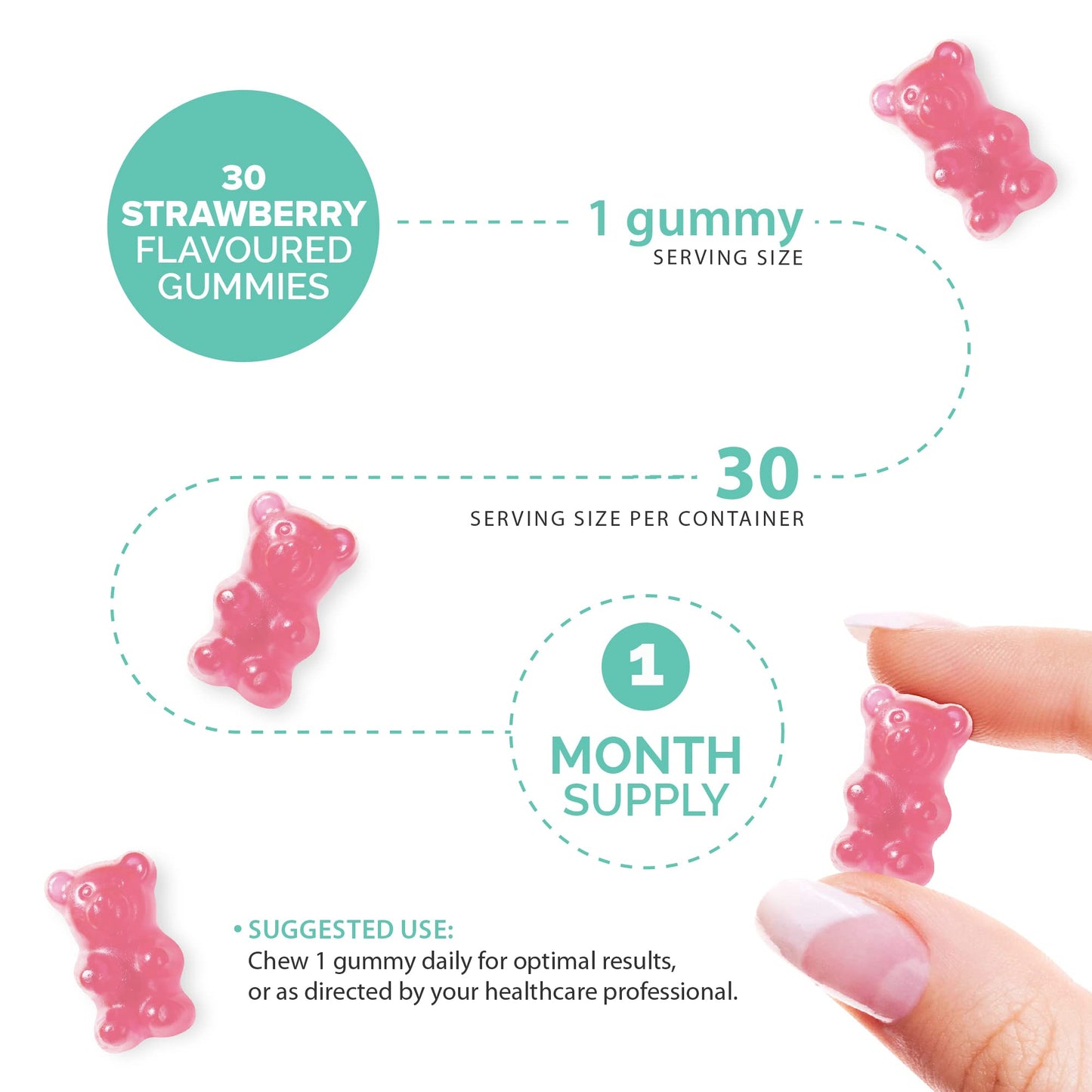 Calcium Gummies for Kids - Healthy Bones & Teeth - Vegetarian - 1 Month Supply – Chewable Childrens Calcium Supplement – 30 Chewable Kids Vitamins – Infused with Vitamin D & K2- by Novomins