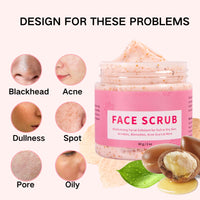 IZBEAUVO Face Scrub with Retinol and Vitamin E - Exfoliating Face Wash Scrub, Face Exfoliator, Face Scrub for Women, Gentle Facial Scrub Cleanser for Peeling Brightening, Blackheads & Acne, Hydrating Skin