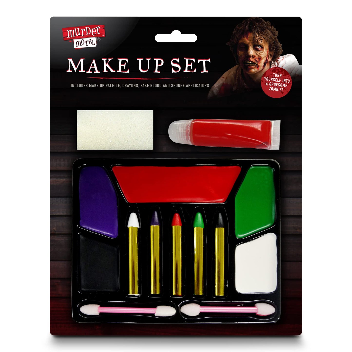 SOL Halloween Make Up Kids Set | Complete Make Up Set Fake Blood, Crayons, Halloween Face Paint & Applicators | Safe to Use for Kids Face Paint Kit | Halloween Makeup Kit | Vampire Makeup Kit Facepaint