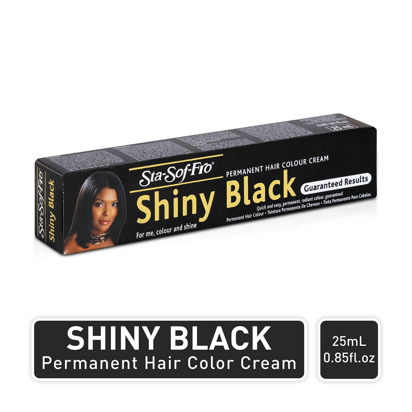 Sta-Sof-Fro Sta Sof Fro Permanent Hair Color Cream, Shiny Black - Pack of 3