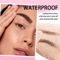 Magic Liquid Eyebrow Pen & Angled Brush Pencil - Waterproof, Long-Lasting For Natural Full Brows (03 Espresso)
