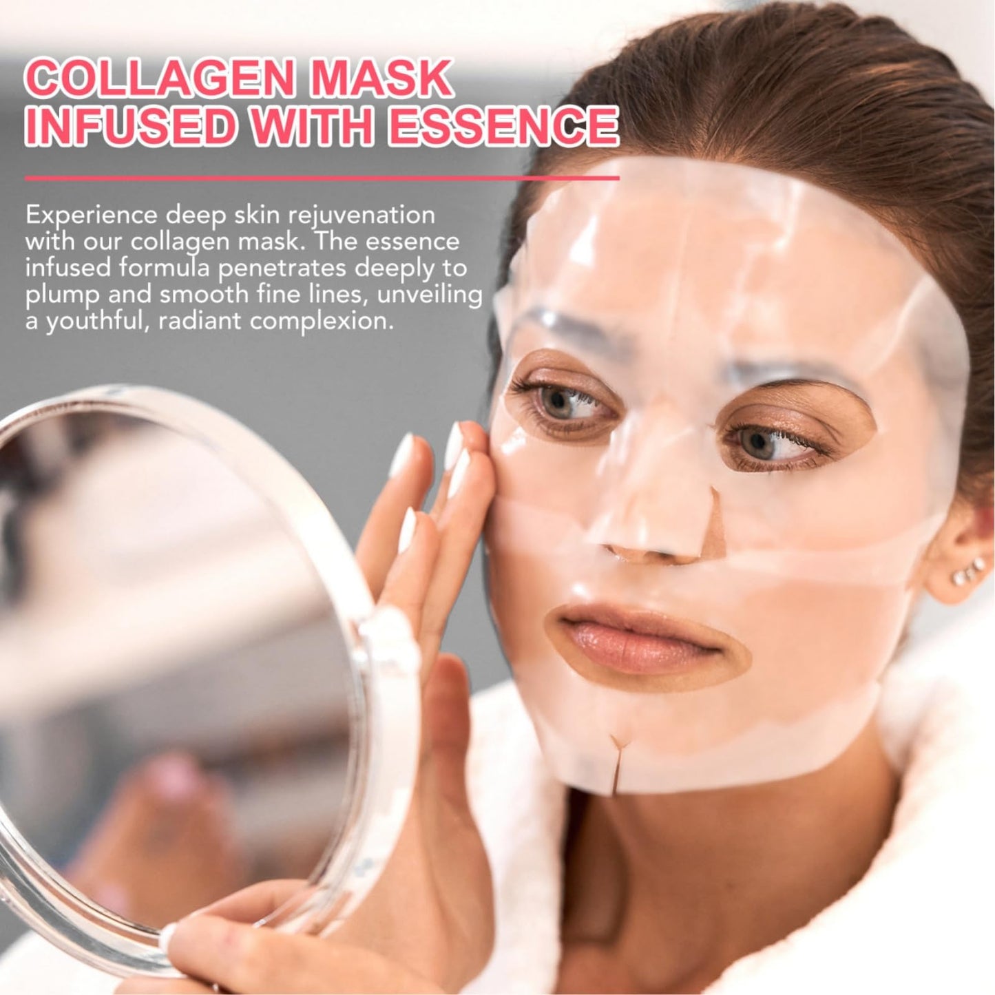 Ruojiar Collagen Face Mask,Hydrating Face Mask,Deep Hydrating Firming Overnight Mask,Deep Collagen Mask,Anti Wrinkle Face Masks Skincare,Hydrating Face Beauty Care Masks,Sheet Face Mask,Hydrating Face Mask