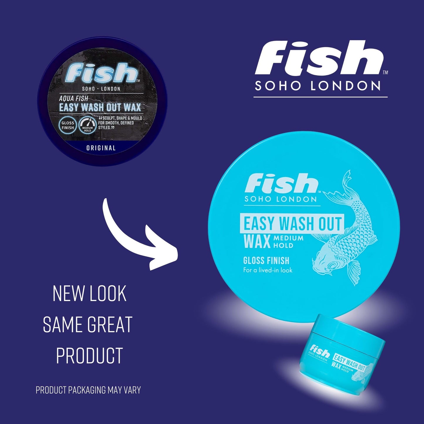 fish FISH Original Aqua Fish Easy Wash Out Shape Defining Hair Wax