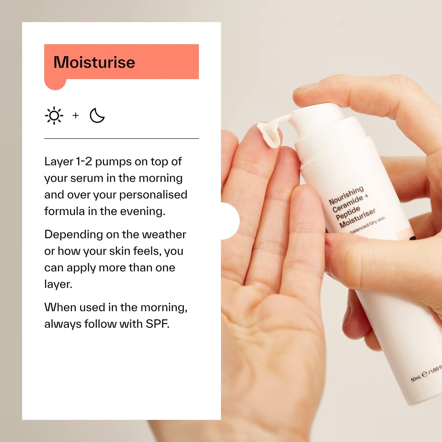 Dermatica Anti-Wrinkle Nourishing Ceramide + Peptide Moisturiser | Anti-Ageing and Skin Barrier Repair I Ceramides and Glycerin | Face Moisturiser for Women and Men | Combination to Dry Skin (50ml)