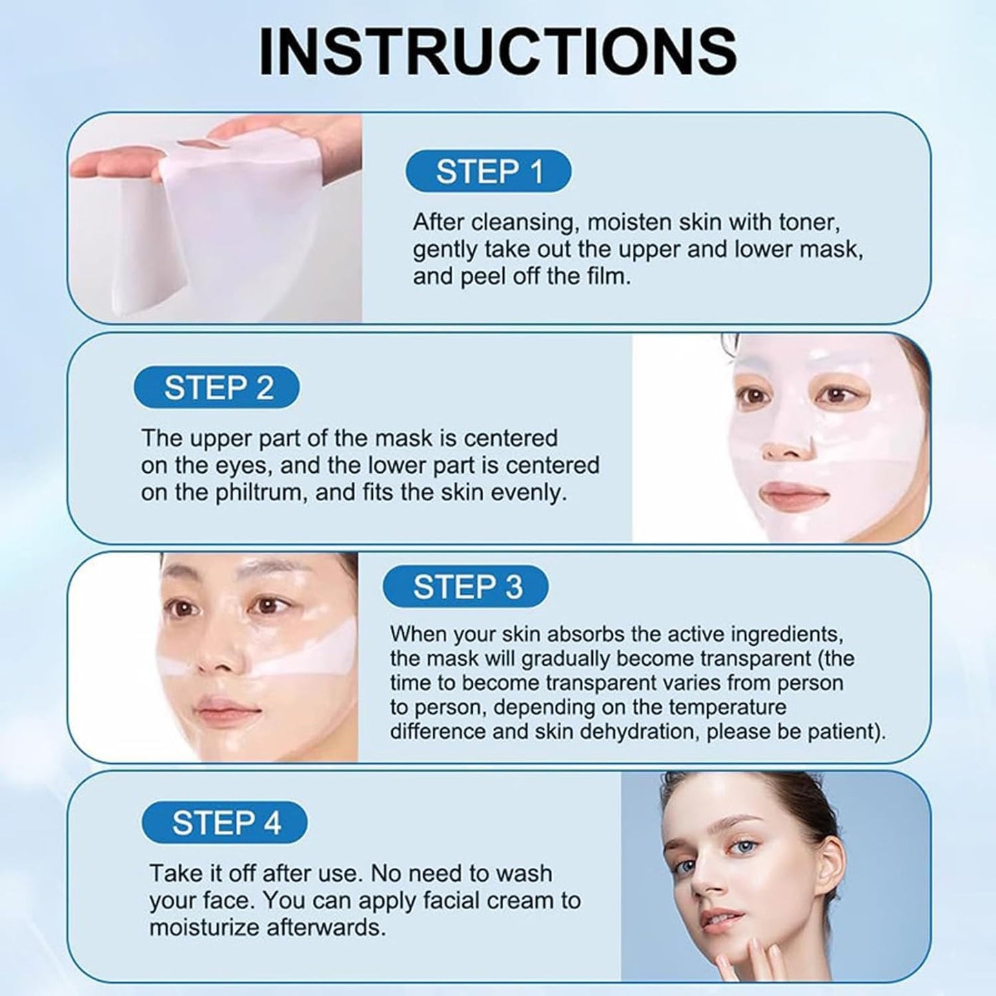ALLILUYAA Bio Collagen Face Mask Overnight, Bio Collagen Real Deep Mask Overnight, Collagen Overnight Mask, Beauty Bio Collagen Mask, Bio-Collagen Deep Hydrating Overnight Mask(4 Sheets,ONE SIZE)