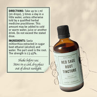 Napiers Red Sage Tincture (Salvia miltiorrhiza) - Herbal Supplement - 1:3 45% - 250 ML
