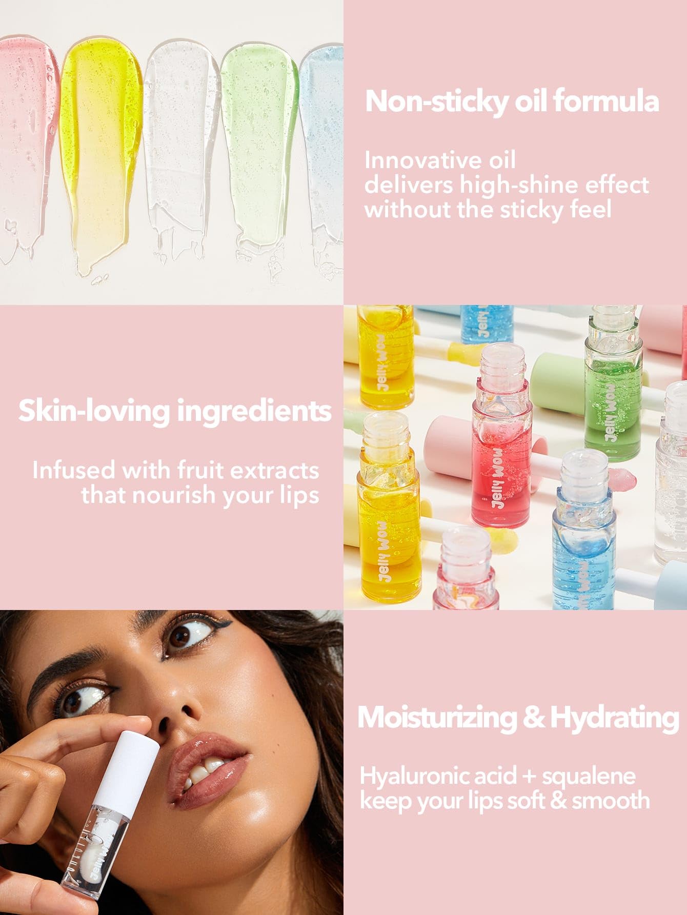 SHEGLAM Jelly Wow Hydrating Non-Sticky Lip Oil Moisturizing Plumping Lip Gloss - Loco For Coco