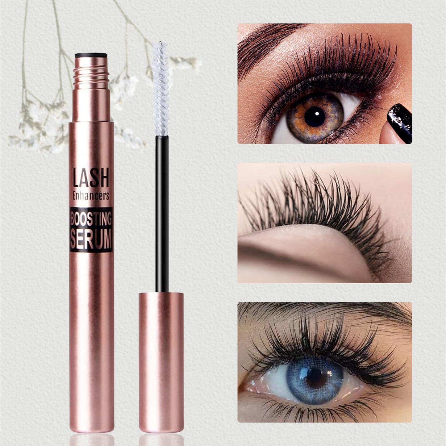 wimony Eyelash Serum for Growth,Eyelash Growth Serum,Rapid Lash Growth Serum,Trengthen Eyelashes,Organic Eyelash Growth Serum for Healthier Longer Lashes,Thicker,for Women Girls