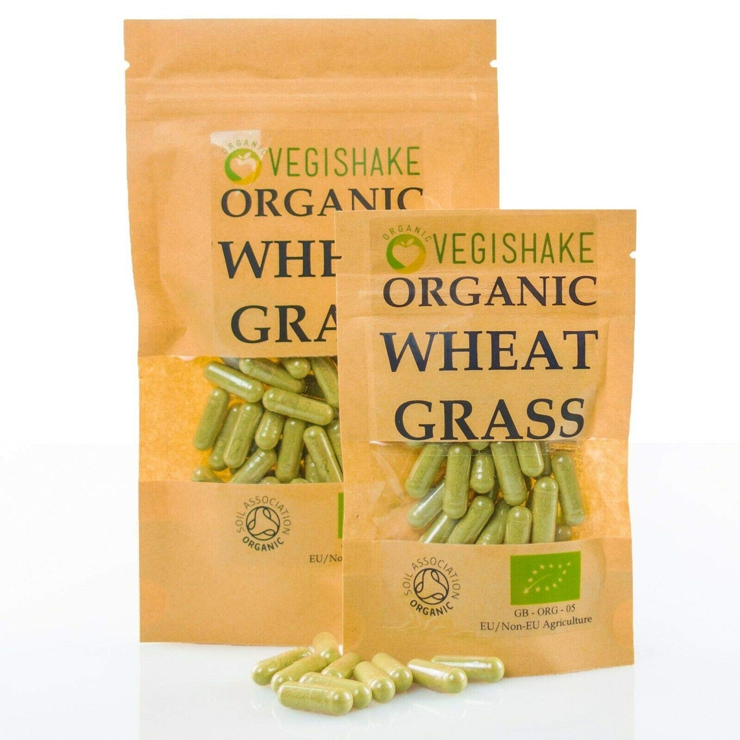 Organic Wheatgrass HPMC Capsules Nutrient Immune Rich Health Fitness Antioxidant Vegan Halal Kosher (90 Capsules)