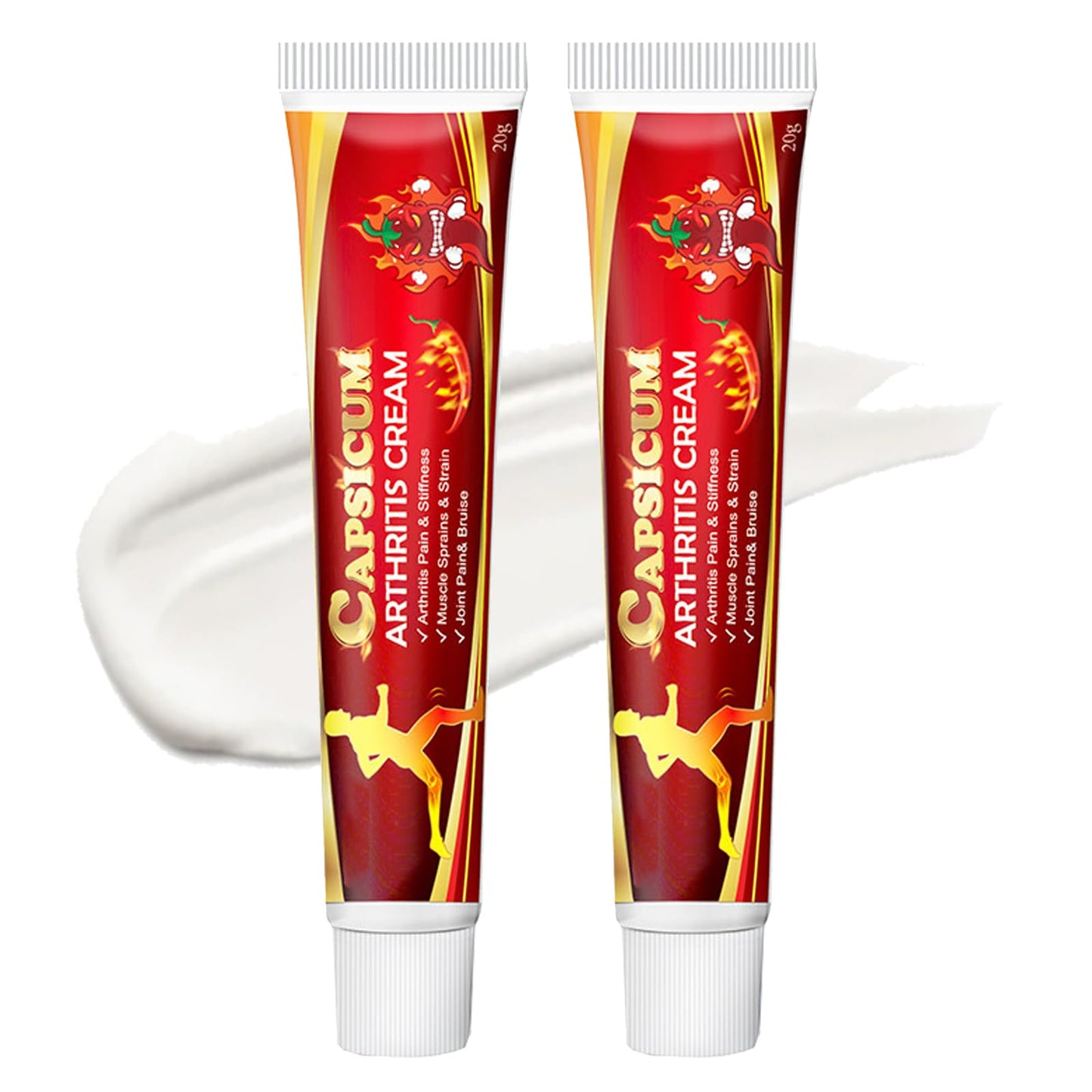 2 x Chilli Massage Gel for Neck, Knees, Hands & Feet Joints to Improve Blood Circulation, Suitable for All!