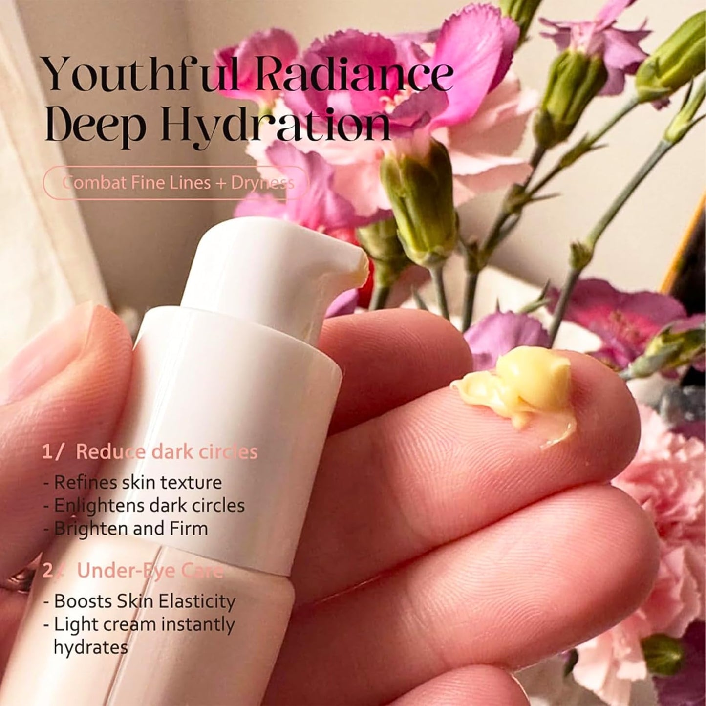 Ginseng & Retinol Eye Cream, Revive Under Eye Serum, Korean Eye Cream, Eye Cream For Dark Circles And Puffy Eyes, Anti-Aging & Wrinkle, Vegan Korean Skincare, 50ml Visible Results In 4 Weeks